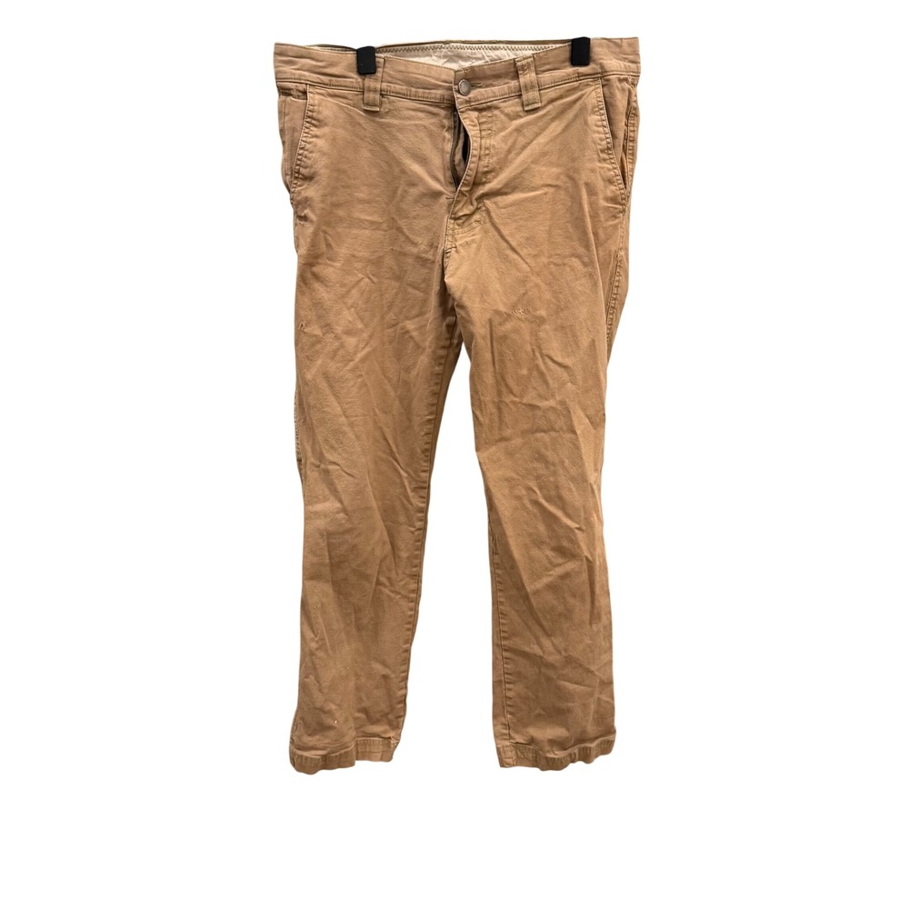 Columbia Mens Tan Canvas Utility Pants Straight Leg 32x30 Workwear Chino Brown‎